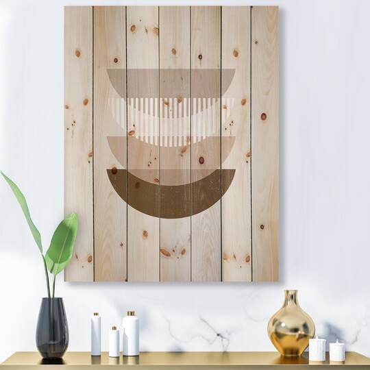 Designart - Abstract Sun Moon Geometric Print III